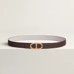Maillon Torsade belt buckle & Reversible leather strap 24 mm